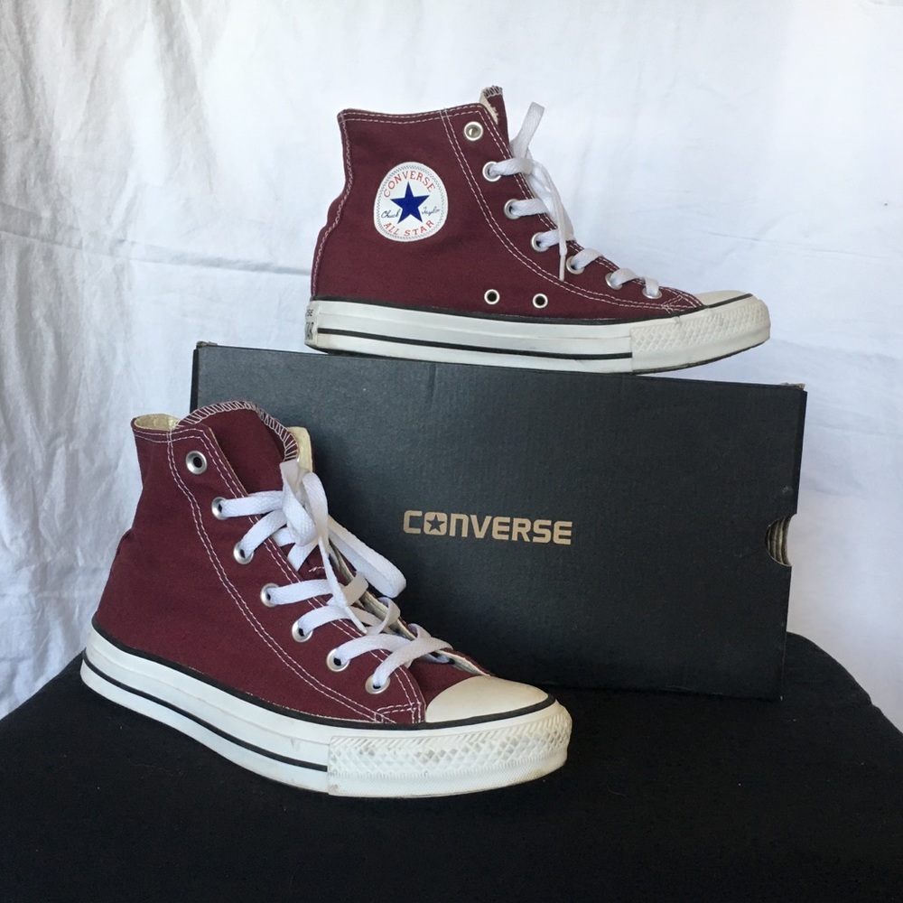 Maroon Hightop Converse